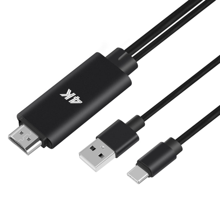 Alimentatore USB 9572A Cavo in lega di alluminio da USB-C/Tipo-C a HDMI 4K, lunghezza: 1,8 m, 9572A Alimentatore USB 9572A Cavo in lega di alluminio da USB-C/Tipo-C a HDMI 4K, lunghezza: 1,8 m, 9572A